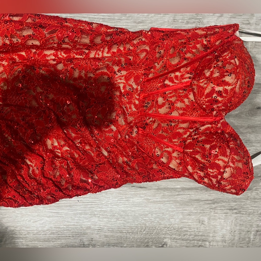 COPY - red colored prom dress